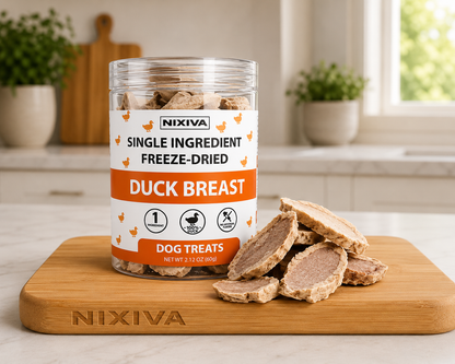 Freeze-Dried Single Ingredient Raw Duck Breast Dog Treats