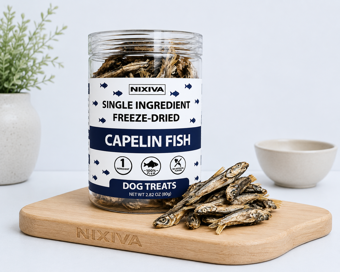 Freeze-Dried Single Ingredient Raw Capelin Fish Dog Treats