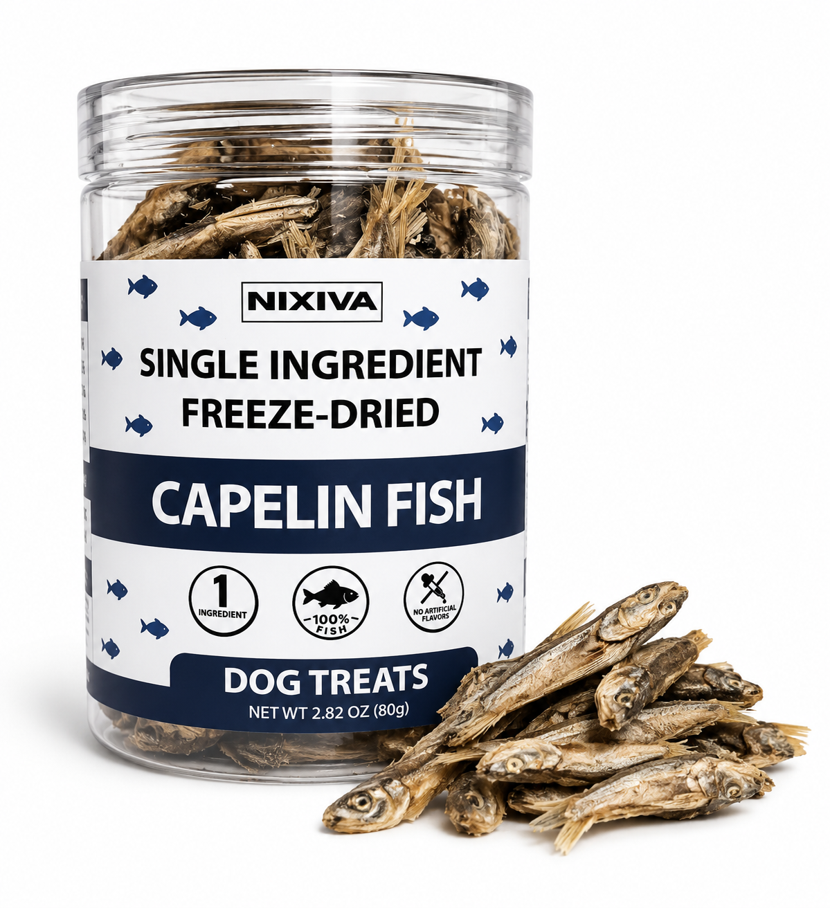 Freeze-Dried Single Ingredient Raw Capelin Fish Dog Treats